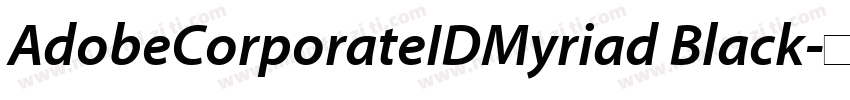 AdobeCorporateIDMyriad Black字体转换